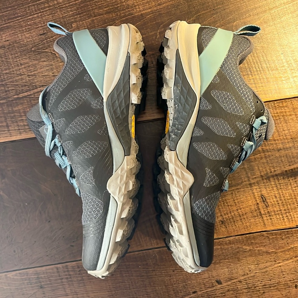 Merrell Women's Gray and Light Blue Trail Running Shoes - Picture 4 of 8
